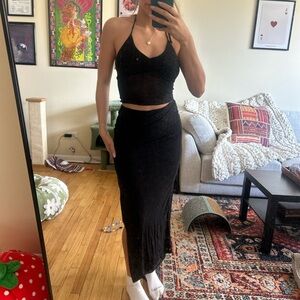 Princess Polly Sparkly Black Set